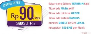 Harga SMS OTP Verifikasi Murah Operator di Indonesia